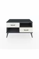 Commode Hyperion à une étagère et deux tiroirs Anthracite-Anthracite/Mer de pierre