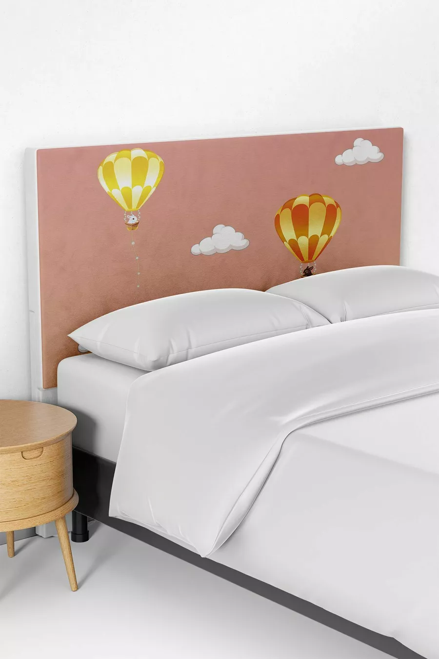 Housse de tête de lit et de sommier avec motif de ballons colorés