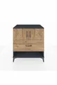 Commode Kronos avec 2 étagères, 1 tiroir et 2 portes, Anthracite-Sapin