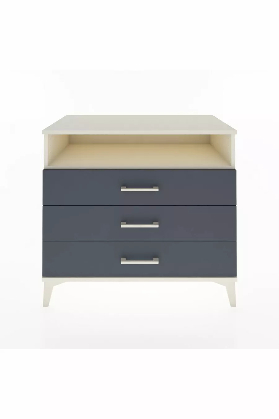 Commode Hyperion à une étagère et trois tiroirs Agate-Anthracite