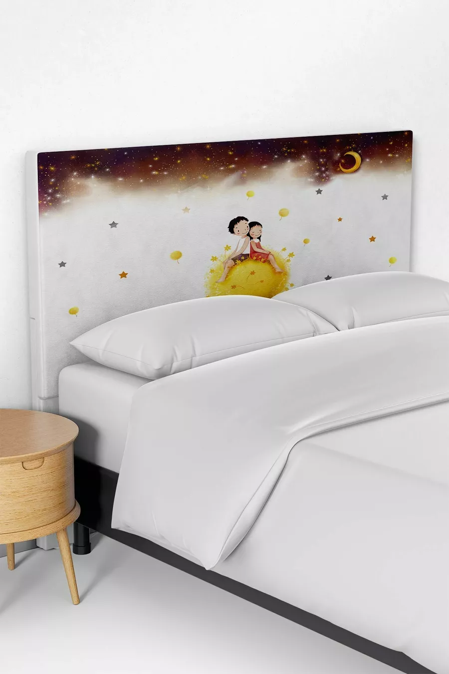 Housse de tête de lit pour lit coffre chambre d'enfant Prince-Princesse