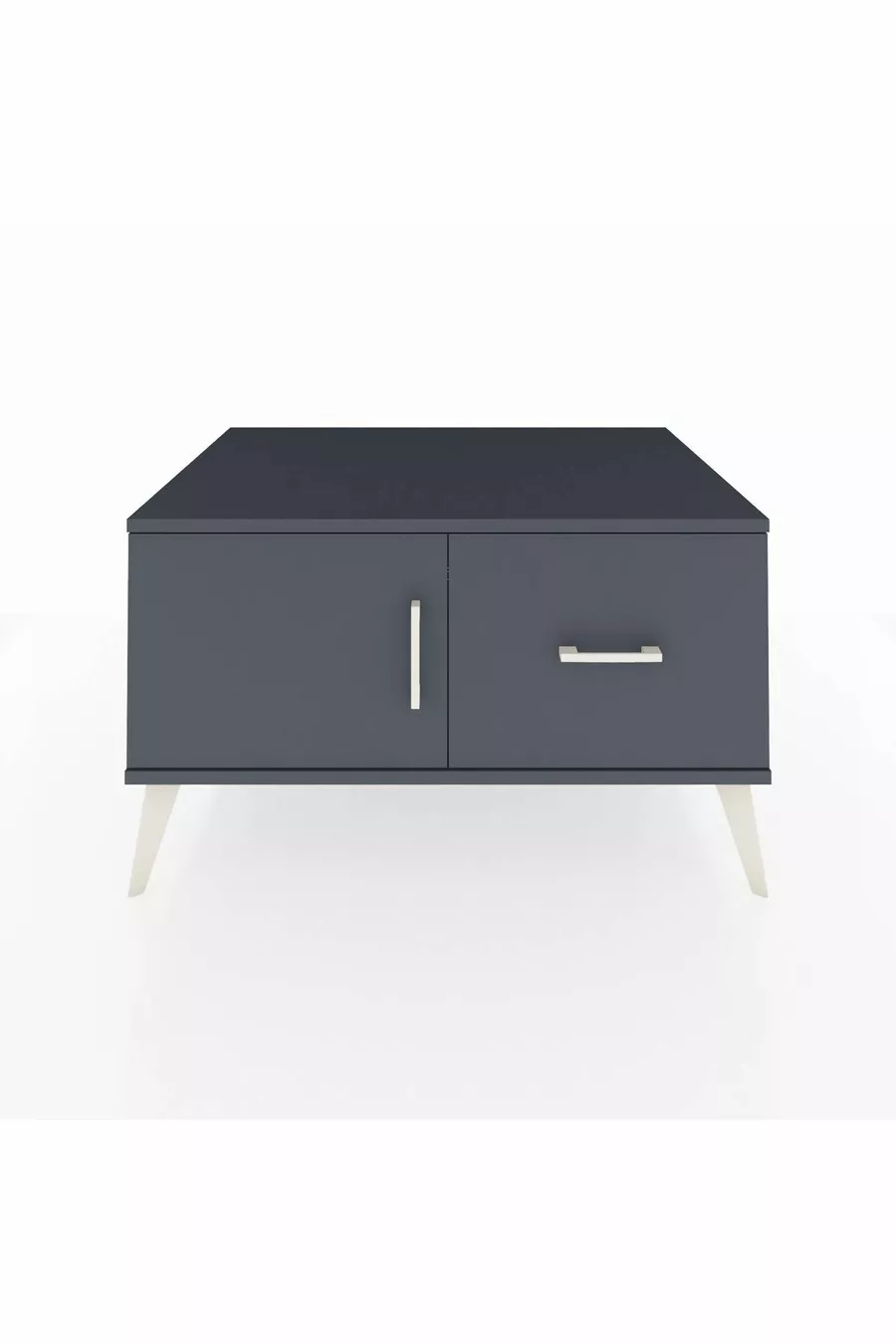 Commode Kronos avec une étagère, un tiroir et une porte, Anthracite-Anthracite