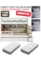 Mars Ranza / 100 % MDF / 2 Lits superposés avec sommier à ressorts en bambou / 2 Parures de lit offertes