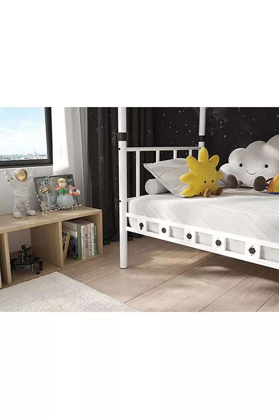 DZGN HOME ZAMBAK CHAMBRE D'ENFANT LIT SUPERPOSÉ ET CADRE DE LIT MÉTALLIQUE - x CM