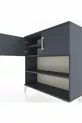 Commode Arges 3 étagères 2 portes Anthracite-Anthracite
