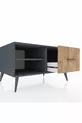 Commode Kronos à une étagère et un tiroir Anthracite-Anthracite/Merisi