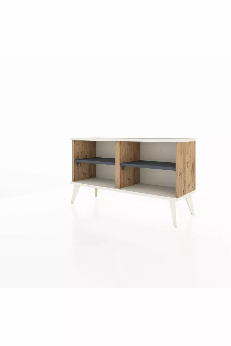 Commode Arges à 2 étagères Pin-Ayatş/Anthracite