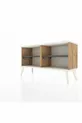 Commode Arges à 2 étagères Pin-Ayatş/Anthracite