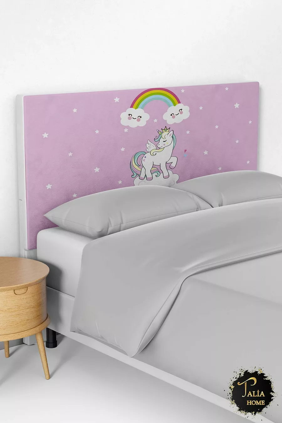 Housse de tête de lit avec motif licorne