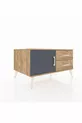 Commode Kronos avec une seule étagère, 2 tiroirs et une porte, Pin-Anthracite/Pin