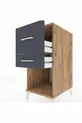 Chevet Kronos 2 tiroirs Pin-Anthracite