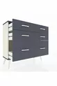Commode Arges 6 tiroirs Pierre de lune-Anthracite