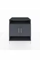 Commode Kronos 3 étagères 2 portes Anthracite-Anthracite