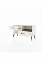 Commode Arges à une étagère et 2 tiroirs, quartz-anthracite/quartz