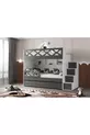 Mars Ranza / 2 lits superposés avec ressorts en bambou inclus / % MDF