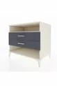 Commode Kronos avec une étagère et 2 tiroirs, Pierre de lune-Anthracite