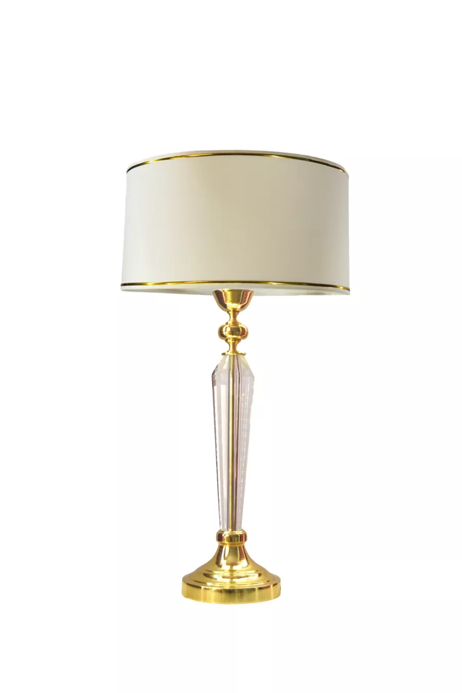 Amore Gold Abat-jour en métal cristal - Crème avec bande dorée