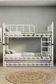 Chambre d'enfant jeune avec lit superposé et lit métallique  blanc Zambak Yavrulu