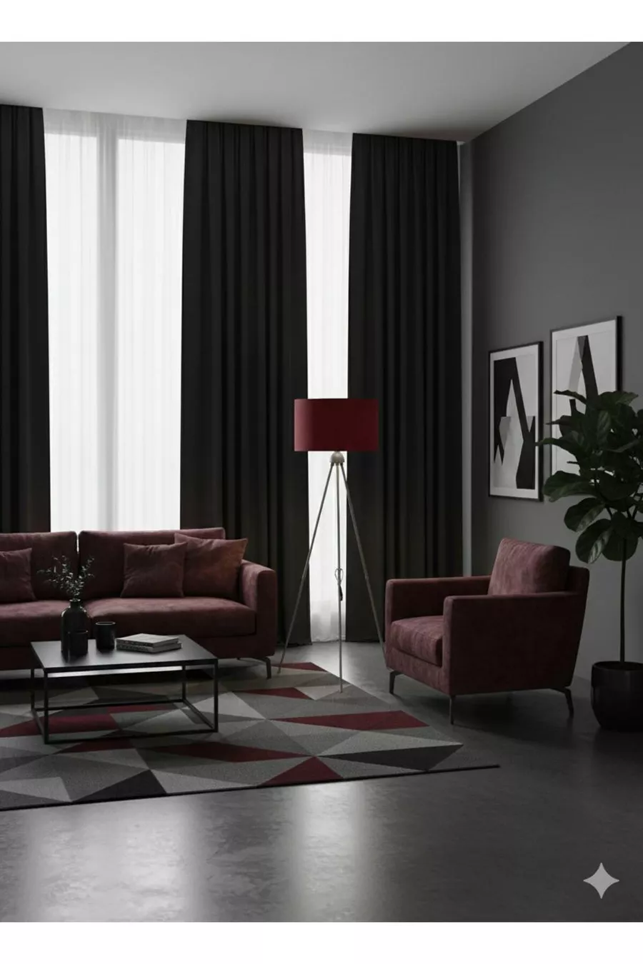 LAMPE SUR PIED AVEC ABAT-JOUR BORDEAUX  CM (PARTIE DE L'ABAT-JOUR RÉGLABLE)