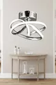 Suspension LED plafonnier moderne en métal chromé modèle Vino Riserva pour salon, cuisine, séjour, chambre à coucher