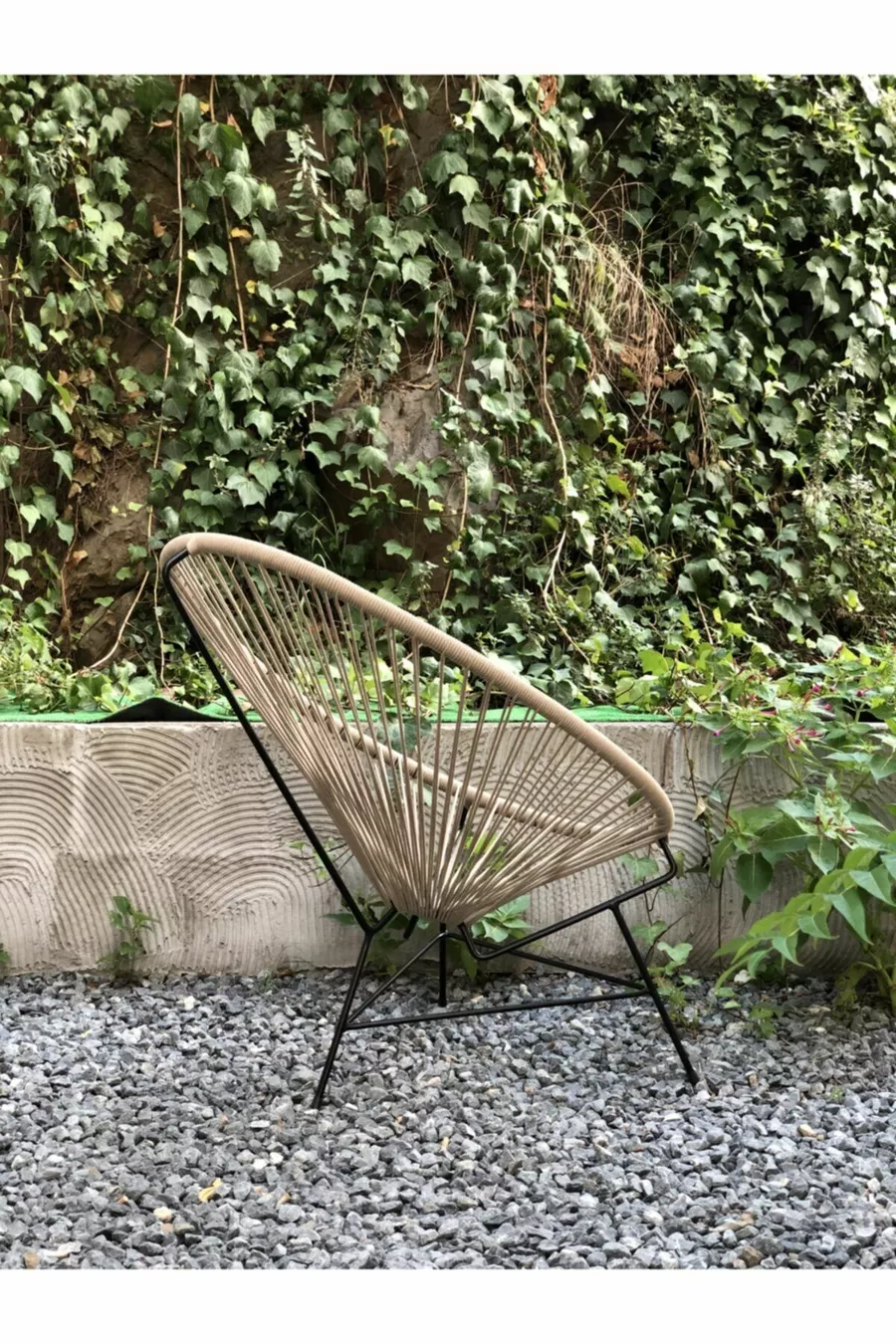 Chaise d'extérieur en osier Egg Acapulco
