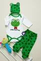 Ensemble de bodies pour bébé unisexe vert grenouille, lot de 3