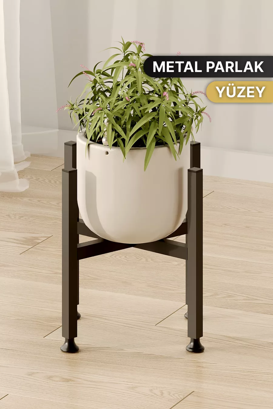 Table de Pot Mini Potées Support de Fleurs Métallique Décoratif Pieds Réglables en Acier Inoxydable  cm Porte-Plantes