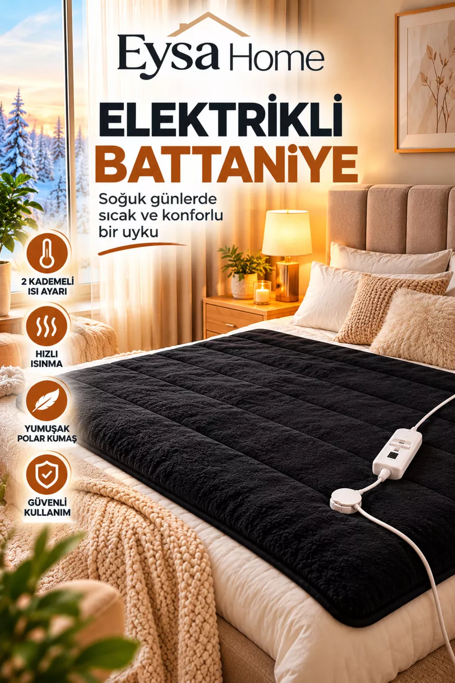 Couverture Électrique Double | Chauffe-lit Électrique