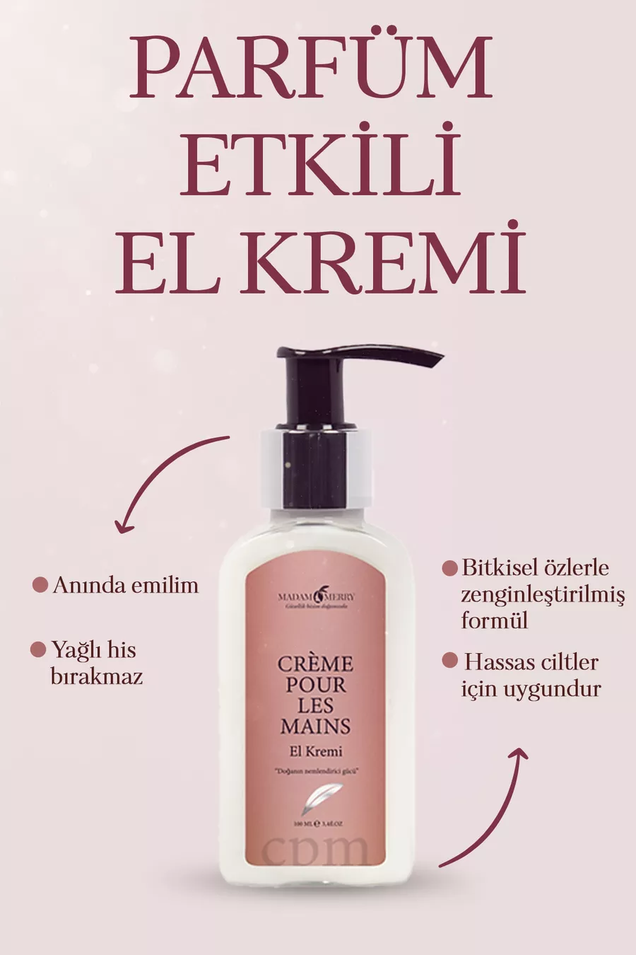 Crème pour les mains végétale (ml)