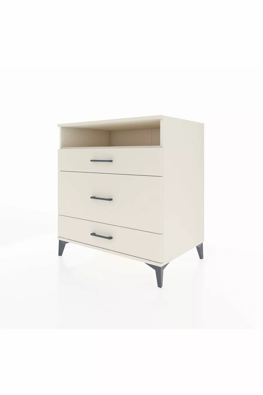 Commode Kronos à une étagère et 3 tiroirs Pierre de lune-Pierre de lune