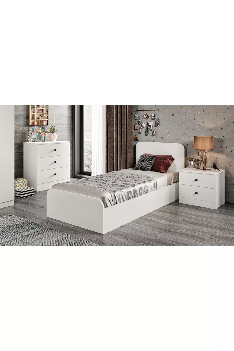 CHAMBRE JEUNE AKASYA ROS ET BUREAU