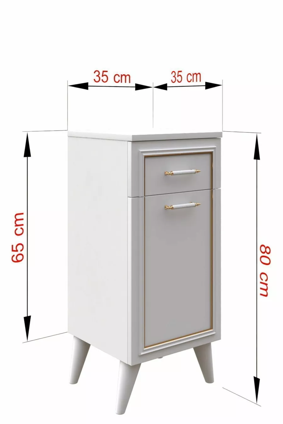 Commode décorative Elodi avec tiroirs et portes