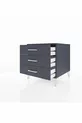Table de chevet Kronos à 3 tiroirs Anthracite-Anthracite