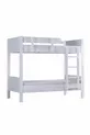 Lits superposés, lits superposés modulables en Asie avec armoire à deux portes, blanc, 2 matelas confort