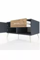 Commode Kronos avec une seule étagère, un tiroir et une porte, Anthracite-Anthracite/Pin