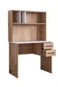 Chambre d'enfant Efes Armoire 3 portes, Lit, Bureau, Table de chevet Noyer Crème