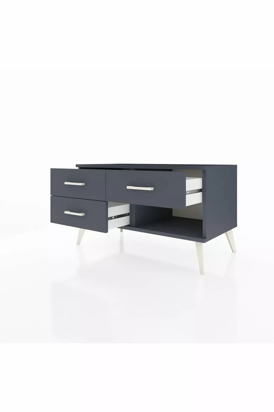 Commode Hyperion 3 tiroirs Anthracite-Anthracite