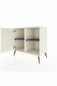 Commode Hyperion à 2 étagères avec une porte en pierre de lune / anthracite