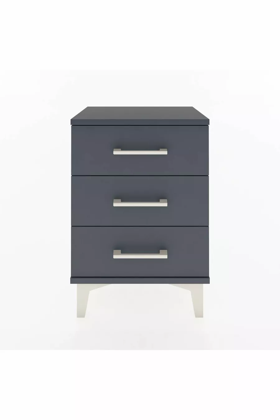 Chevet Arges 3 tiroirs Anthracite-Anthracite