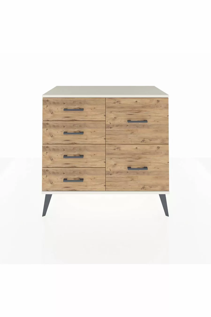 Commode Hyperion 6 tiroirs Pin-Antique/Pin