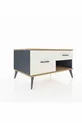 Commode Kronos 2 tiroirs Anthracite-Sapin/Pierre de lune