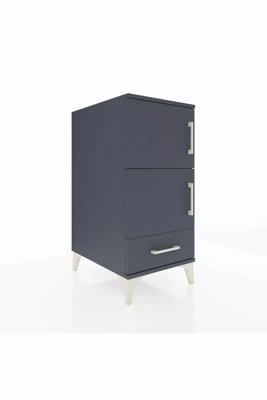 Kronos Chevet 4 étagères 1 tiroir 1 porte Anthracite-Anthracite