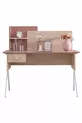 Chambre d'enfant Rosetta - Armoire 3 portes, Lit, Table de chevet, Bureau