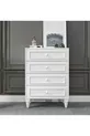 Romantic 4 tiroirs, avant-garde, commode blanche (MDF)