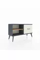 Commode Arges à une étagère et un tiroir Anthracite-Pin/Gris pierre