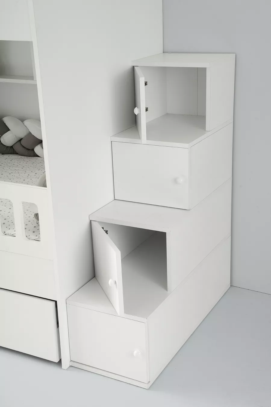 Lit superposé Berlin / 2 pièces avec matelas à ressorts en bambou inclus
