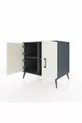 Commode Kronos 2 étagères 3 portes Anthracite-Pierre de lune/Anthracite