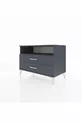 Commode Hyperion à une étagère et 2 tiroirs Anthracite-Anthracite