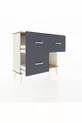 Commode Arges 3 tiroirs Pierre de lune-Sapin/Anthracite