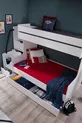 Lit superposé blanc spacieux pour enfant avec tiroirs et échelle